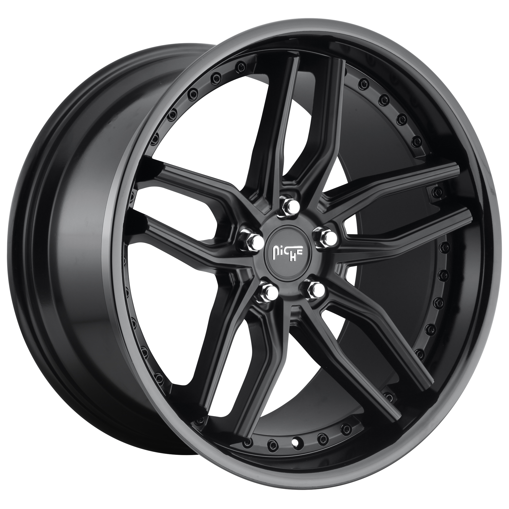 NICHE 1PC M194 METHOS GLOSS BLACK MATTE BLACK WHEELS | 19X9.5 | 5X112 | OFFSET: 48MM | CB: 66.56MM