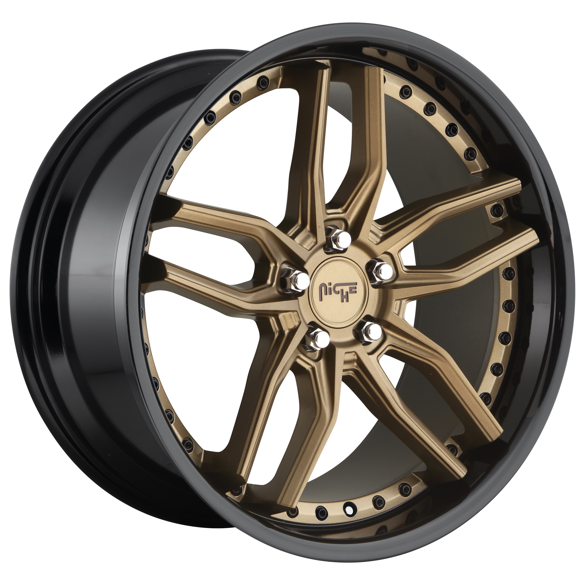 NICHE 1PC M195 METHOS MATTE BRONZE BLACK BEAD RING WHEELS | 19X9.5 | 5X112 | OFFSET: 48MM | CB: 66.56MM