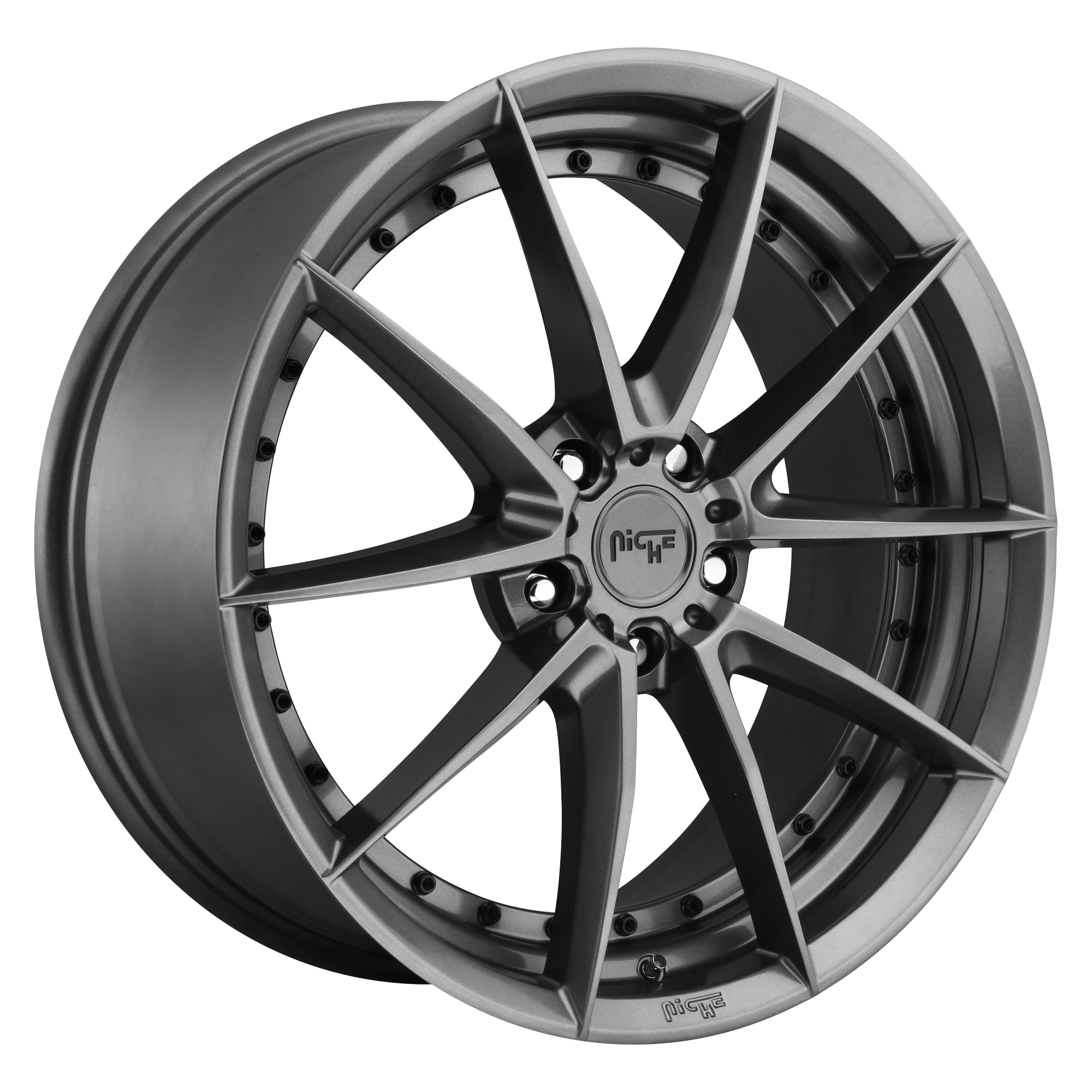 NICHE 1PC M197 SECTOR GLOSS ANTHRACITE WHEELS | 19X8.5 | 5X108 | OFFSET: 40MM | CB: 72.56MM