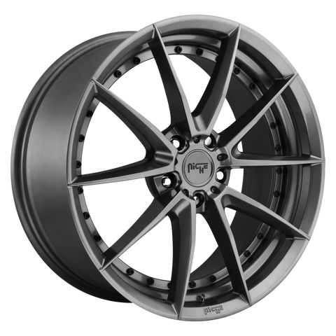 NICHE 1PC M197 SECTOR GLOSS ANTHRACITE WHEELS | 19X8.5 | 5X112 | OFFSET: 42MM | CB: 66.56MM