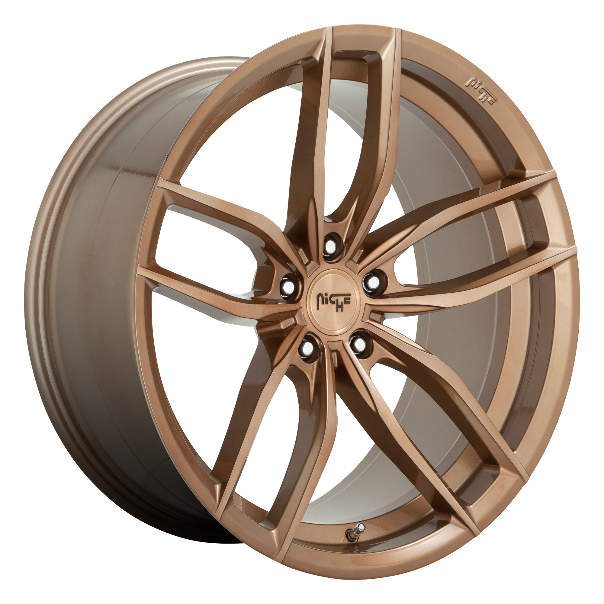 NICHE 1PC M202 VOSSO GLOSSY BRONZE BRUSHED WHEELS | 19X8.5 | 5X114.3 | OFFSET: 35MM | CB: 72.56MM