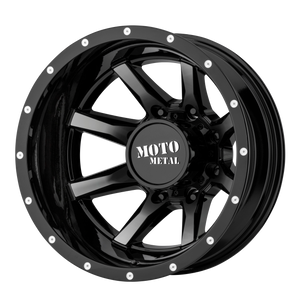 MOTO METAL MO995 GLOSS BLACK MACHINED - REAR WHEELS | 17X6.5 | 8X200 | OFFSET: -155MM | CB: 142MM
