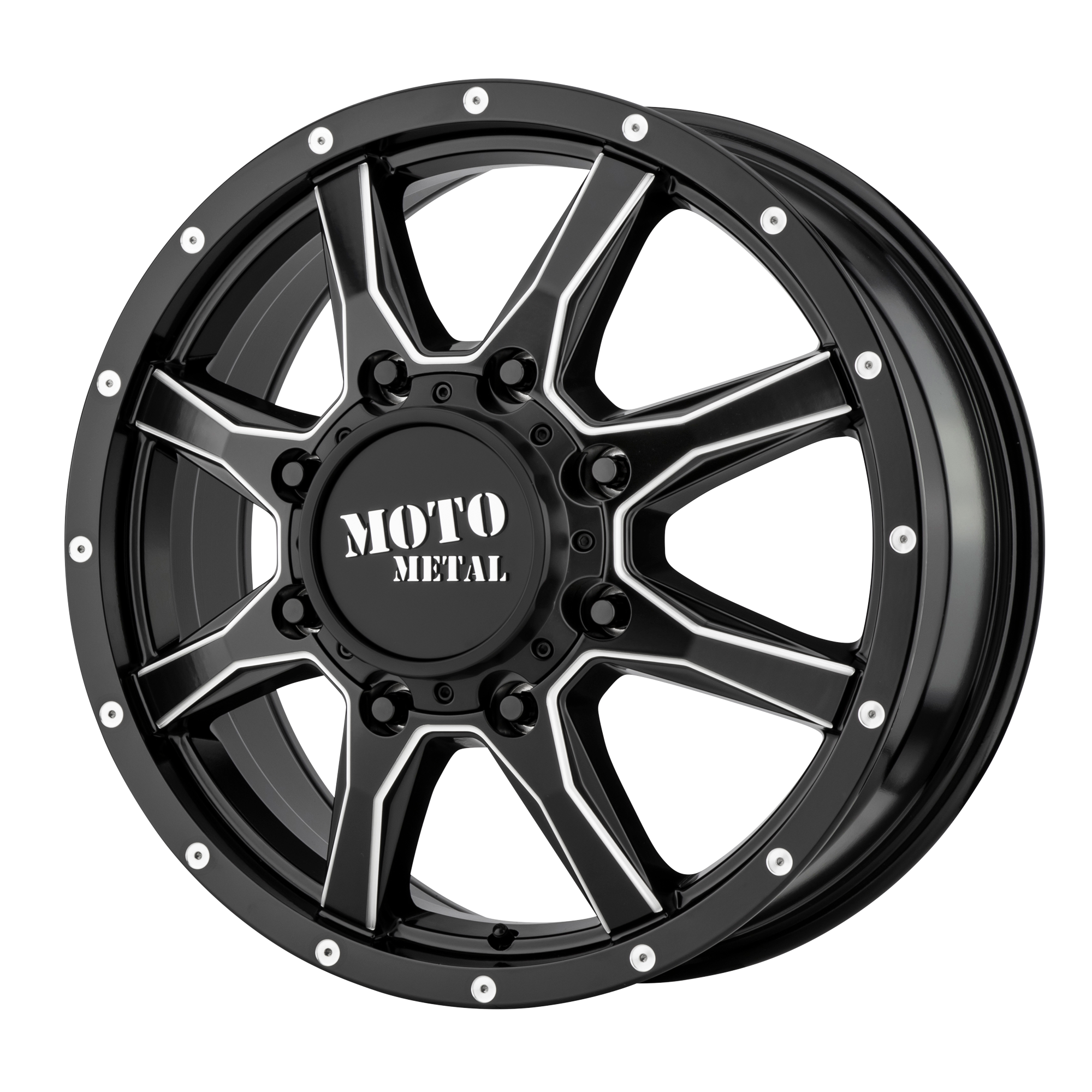 MOTO METAL MO995 SATIN BLACK MILLED - FRONT WHEELS | 20X8.25 | 8X210 | OFFSET: 127MM | CB: 154.3MM