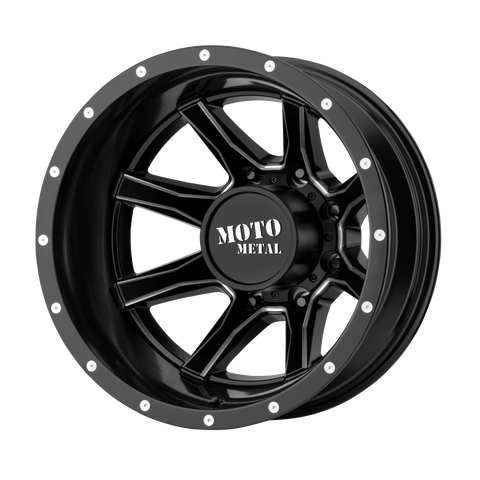 MOTO METAL MO995 SATIN BLACK MILLED - REAR WHEELS | 17X6.5 | 8X210 | OFFSET: -140MM | CB: 154.3MM