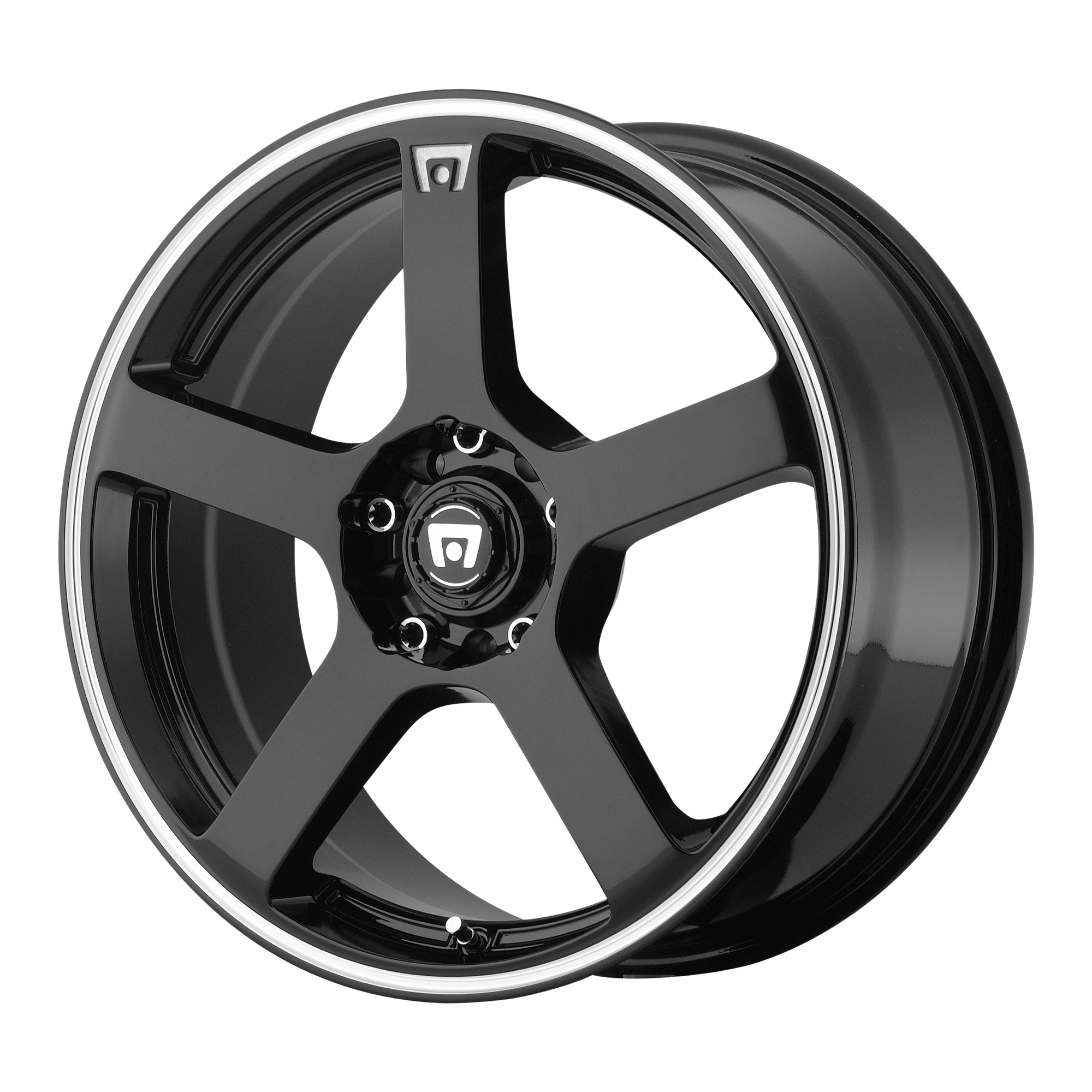 MOTEGI MR116 FS5 GLOSS BLACK MACHINED FLANGE WHEELS | 15X6.5 | 4X100/4X114.3 | OFFSET: 40MM | CB: 72.56MM