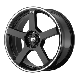 MOTEGI MR116 FS5 GLOSS BLACK MACHINED FLANGE WHEELS | 15X6.5 | 4X100/4X114.3 | OFFSET: 40MM | CB: 72.56MM