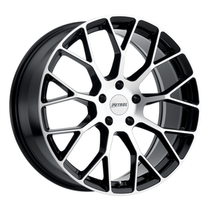 PETROL P2B GLOSS BLACK W/ MACHINED FACE WHEELS | 16X7 | 5X100 | OFFSET: 40MM | CB: 73.1MM