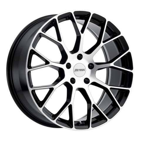 PETROL P2B GLOSS BLACK W/ MACHINED FACE WHEELS | 15X7 | 4X100 | OFFSET: 40MM | CB: 73.1MM