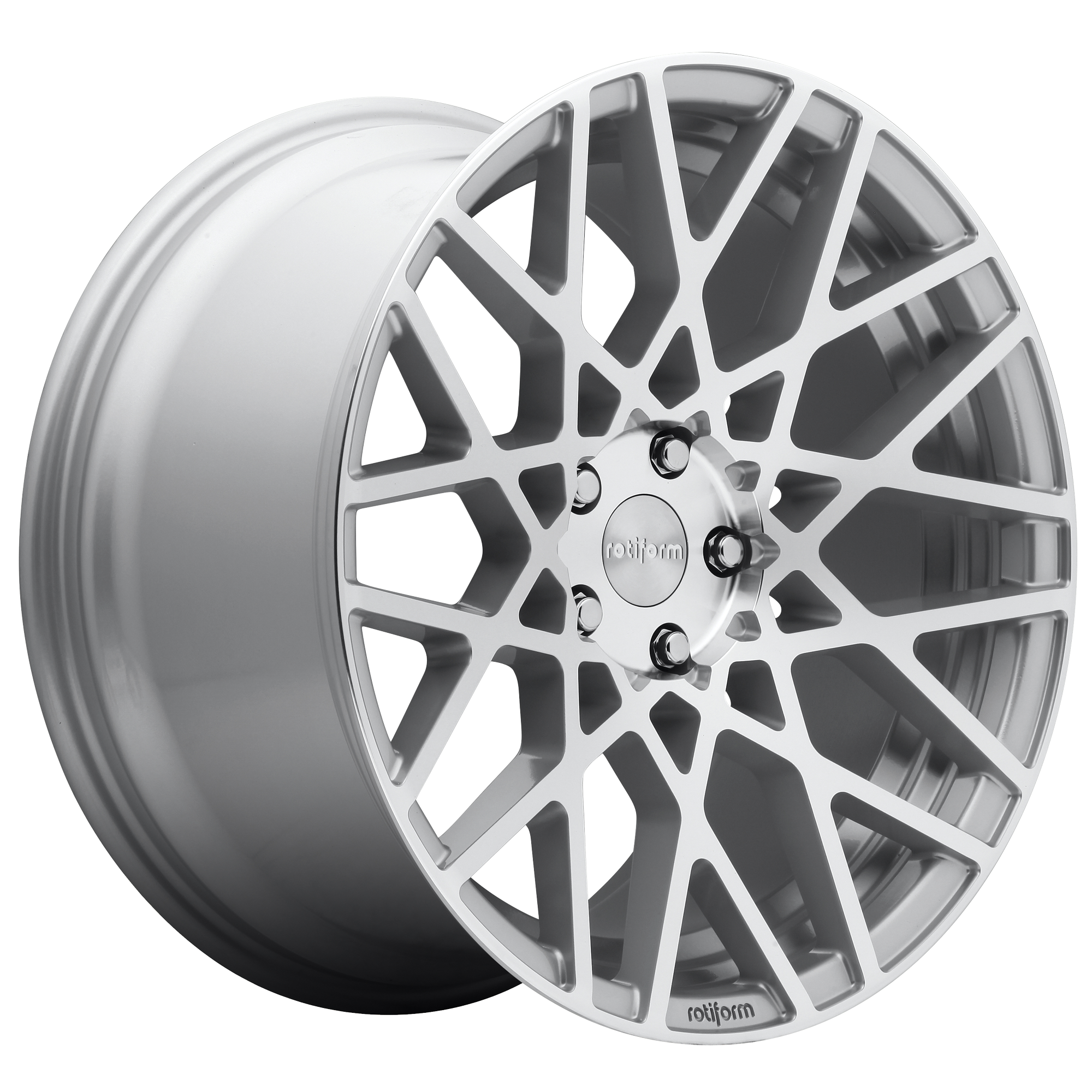 ROTIFORM 1PC R110 BLQ GLOSS SILVER MACHINED WHEELS | 18X8.5 | 5X100 | OFFSET: 35MM | CB: 57.1MM