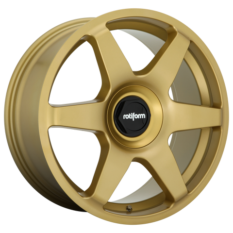 ROTIFORM 1PC R118 SIX MATTE GOLD WHEELS | 18X8.5 | 5X100/5X112 | OFFSET: 45MM | CB: 66.56MM