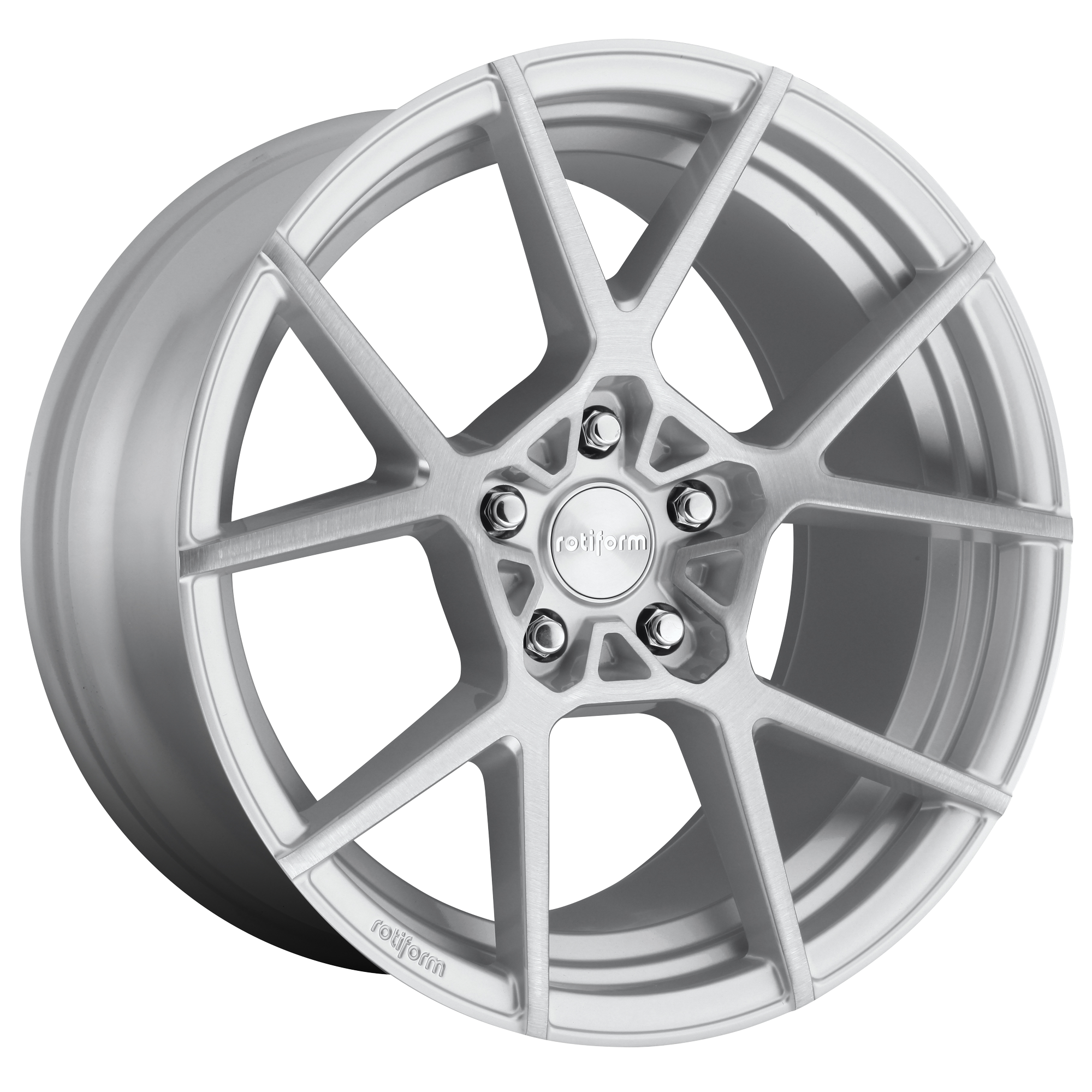 ROTIFORM 1PC R138 KPS GLOSS SILVER BRUSHED WHEELS | 18X8.5 | 5X112 | OFFSET: 35MM | CB: 66.56MM