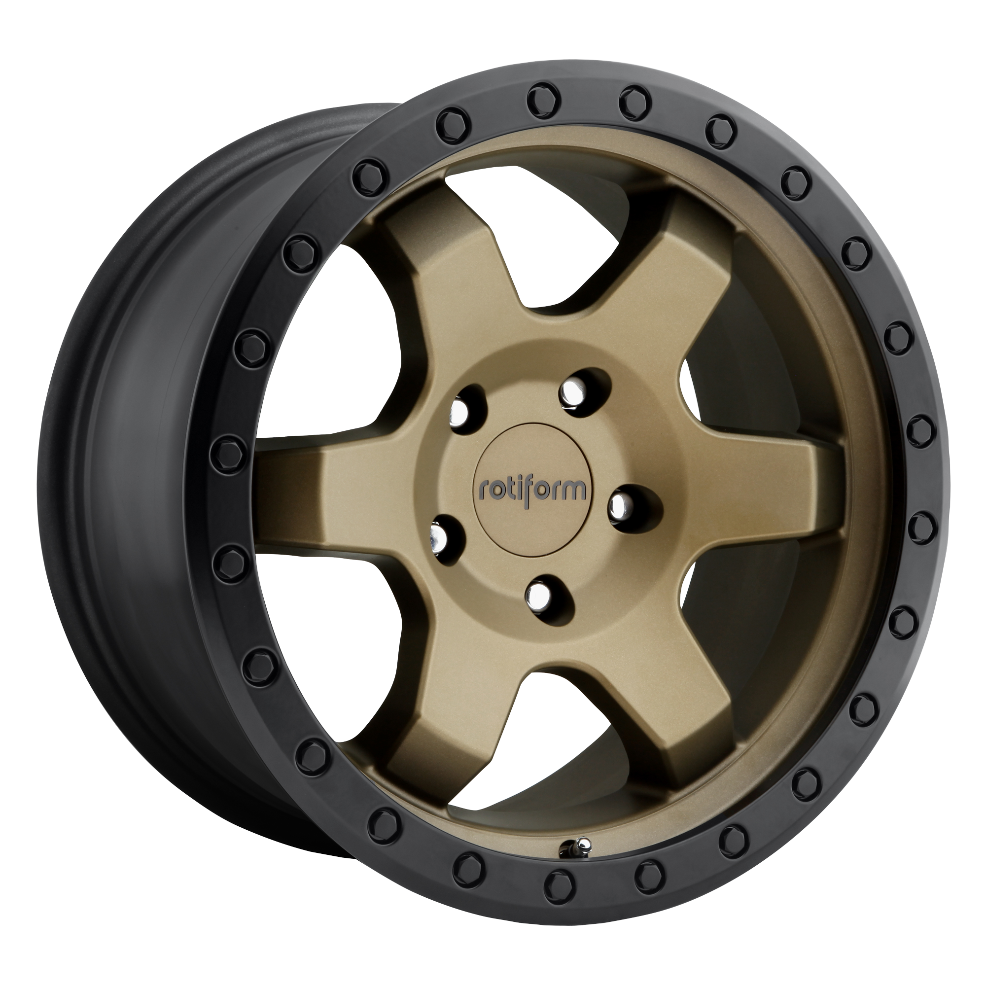 ROTIFORM 1PC R150 SIX-OR MATTE BRONZE BLACK BEAD RING WHEELS | 17X9 | 5X127 | OFFSET: 1MM | CB: 71.5MM