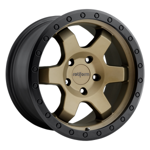 ROTIFORM 1PC R150 SIX-OR MATTE BRONZE BLACK BEAD RING WHEELS | 17X9 | 5X127 | OFFSET: 1MM | CB: 71.5MM