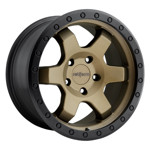 ROTIFORM 1PC R150 SIX-OR MATTE BRONZE BLACK BEAD RING WHEELS | 17X9 | 6X139.7 | OFFSET: 1MM | CB: 106.1MM