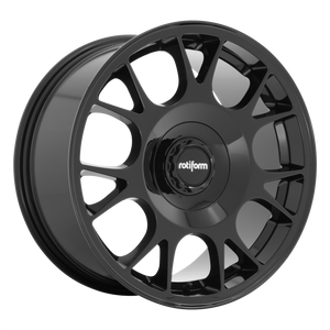 ROTIFORM 1PC R187 TUF-R GLOSS BLACK WHEELS | 18X9.5 | 5X108/5X120 | OFFSET: 38MM | CB: 72.56MM