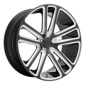 DUB 1PC S255 FLEX GLOSS BLACK MILLED WHEELS | 22X9.5 | 6X139.7 | OFFSET: 25MM | CB: 106.1MM