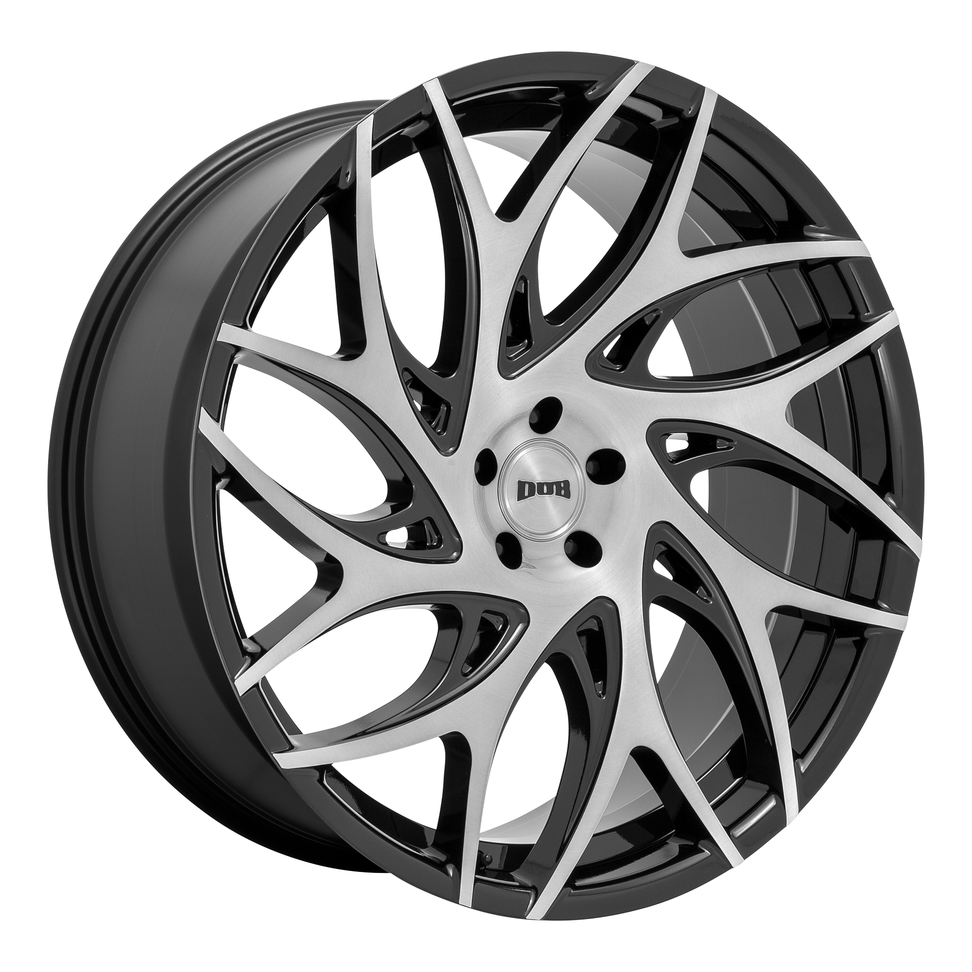 DUB 1PC S260 G.O.A.T. BRUSHED FACE WITH GLOSS BLACK DARK TINT SPOKES WHEELS | 22X9 | 5X127 | OFFSET: 35MM | CB: 71.5MM