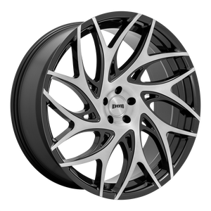 DUB 1PC S260 G.O.A.T. BRUSHED FACE WITH GLOSS BLACK DARK TINT SPOKES WHEELS | 22X9 | 5X127 | OFFSET: 35MM | CB: 71.5MM