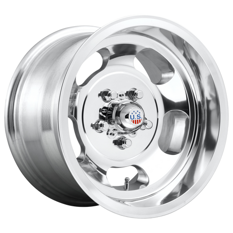 US MAG 1PC U101 INDY HIGH LUSTER POLISHED WHEELS | 15X8 | 5X101.6 | OFFSET: 0MM | CB: 63.36MM