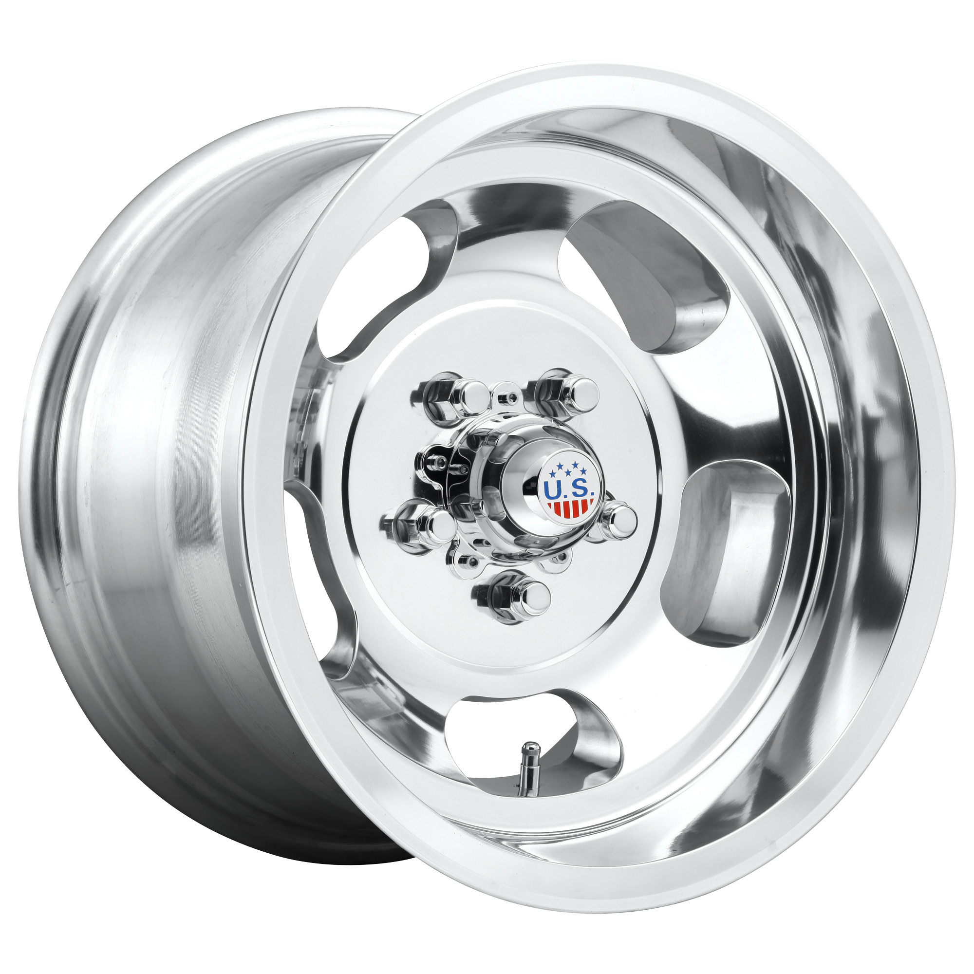 US MAG 1PC U101 INDY HIGH LUSTER POLISHED WHEELS | 15X5 | 5X101.6 | OFFSET: -12MM | CB: 63.36MM