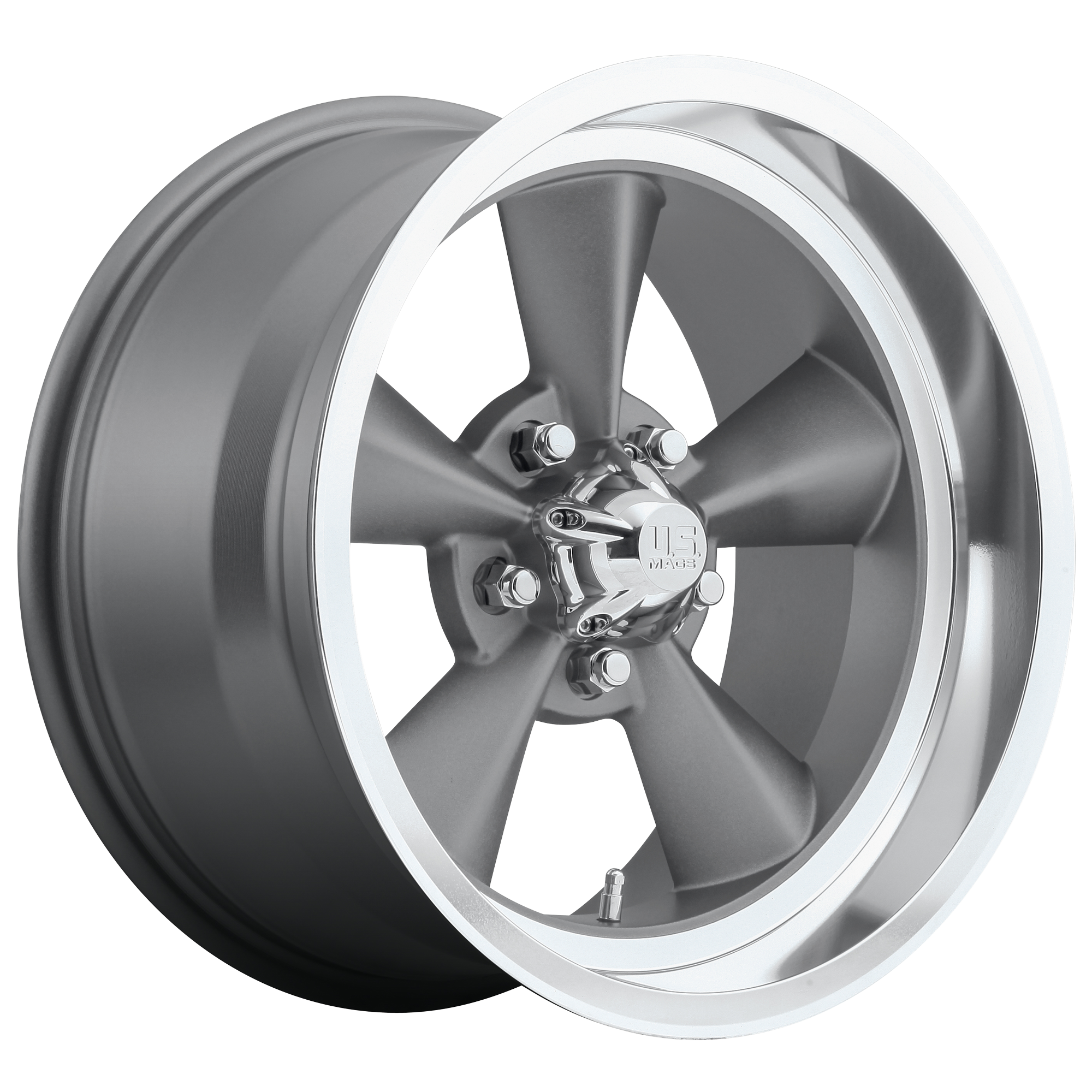 US MAG 1PC U102 STANDARD MATTE GUN METAL WHEELS | 15X7 | 5X120.65 | OFFSET: -5MM | CB: 72.56MM