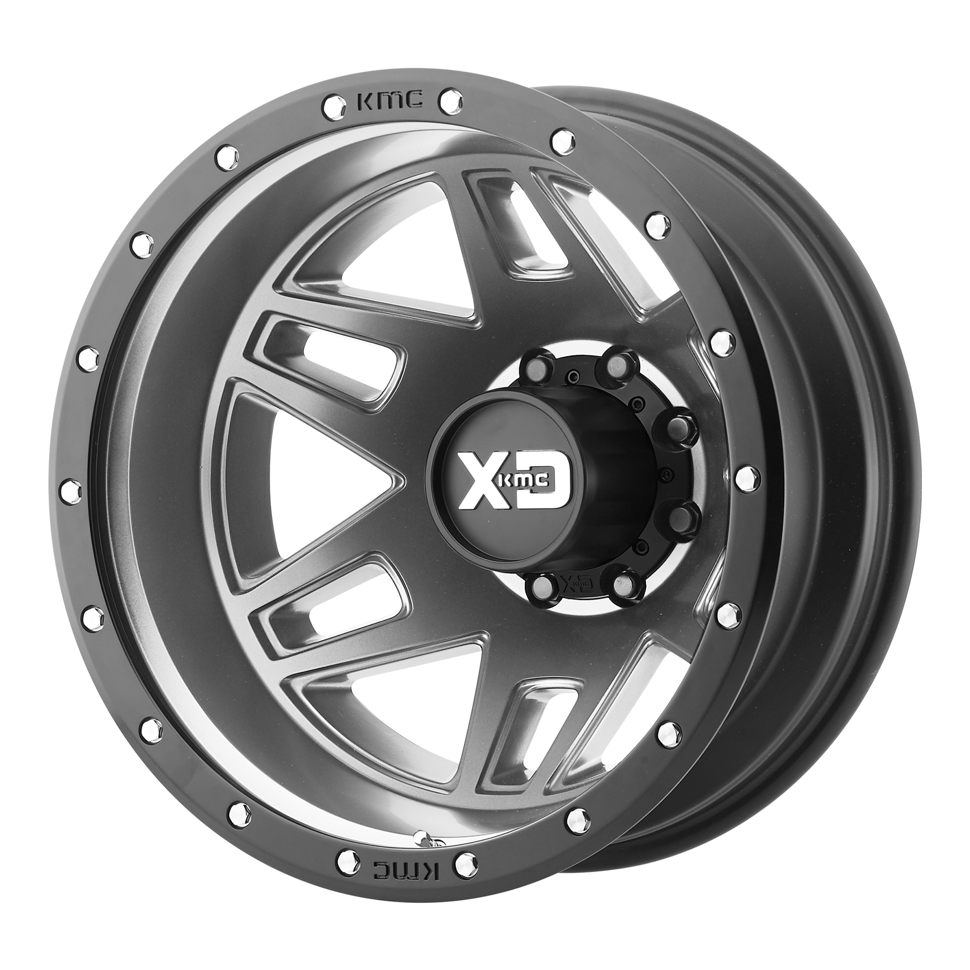 XD XD130 MACHETE DUALLY MATTE GRAY BLACK RING WHEELS | 20X7.5 | 8X170 | OFFSET: -152MM | CB: 125.1MM