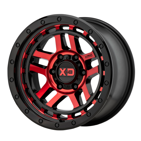 XD XD140 RECON GLOSS BLACK MACHINED WITH RED TINT WHEELS | 17X9 | 6X139.7 | OFFSET: -12MM | CB: 106.1MM