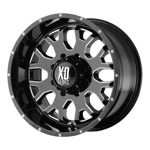 XD XD808 MENACE GLOSS BLACK WITH MILLED ACCENTS WHEELS | 17X9 | 5X127 | OFFSET: 0MM | CB: 78.1MM