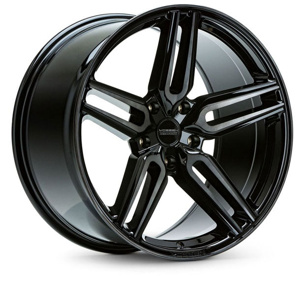 VOSSEN HF1 GLOSS BLACK WITH MACHINED SPOKE FACES AND DARK TINT WHEELS | 21X10.5 | 5X112 | OFFSET: 30MM | CB: 66.5MM