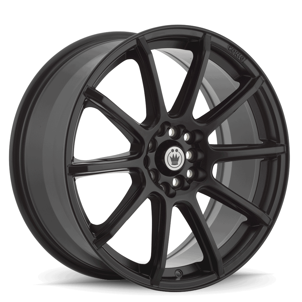 KONIG CONTROL MATTE BLACK WHEELS | 14X6 | 4X100/4X108 | OFFSET: 38MM | CB: 73.1MM