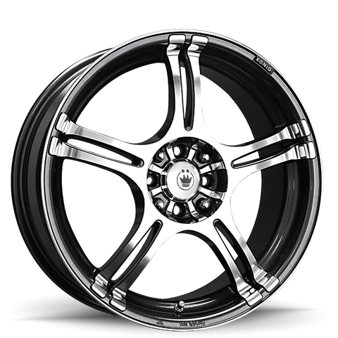 KONIG INCIDENT GRAPHITE WITH MACHINED FACE WHEELS | 16X7 | 4X100/4X114.3 | OFFSET: 40MM | CB: 73.1MM