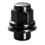 12X1.25 | OE STYLE NUT WITH MAG WASHER BLACK (TOYOTA) | BLACK | FLAT | 21MM HEAD